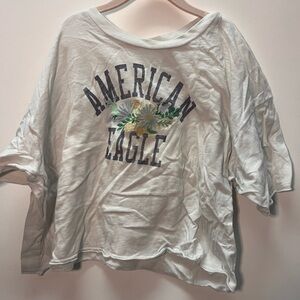 American Eagle floral design crop top